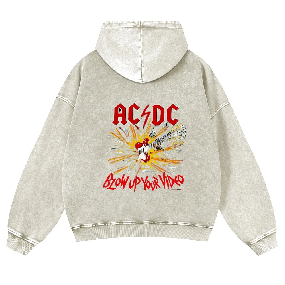 Mens Vintage ACDC Rock Hoodies