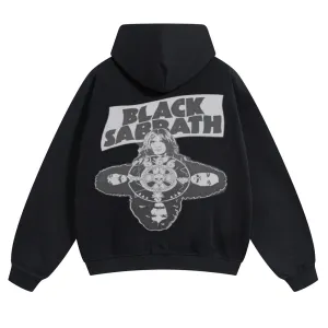 Mens Vintage  Black Sabbath Rock Band Hoodies