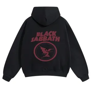 Mens Vintage Black Sabbath Rock Band Hoodies
