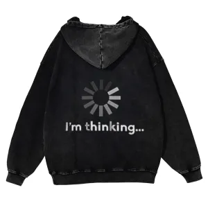 Mens Vintage I'm Thinking Hoodies