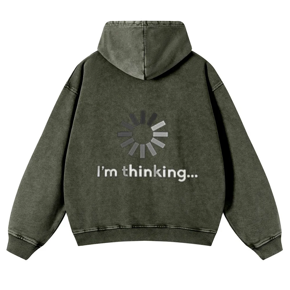 Mens Vintage I'm Thinking Hoodies
