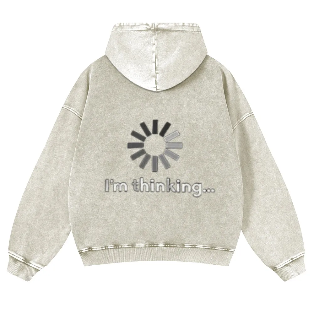 Mens Vintage I'm Thinking Hoodies