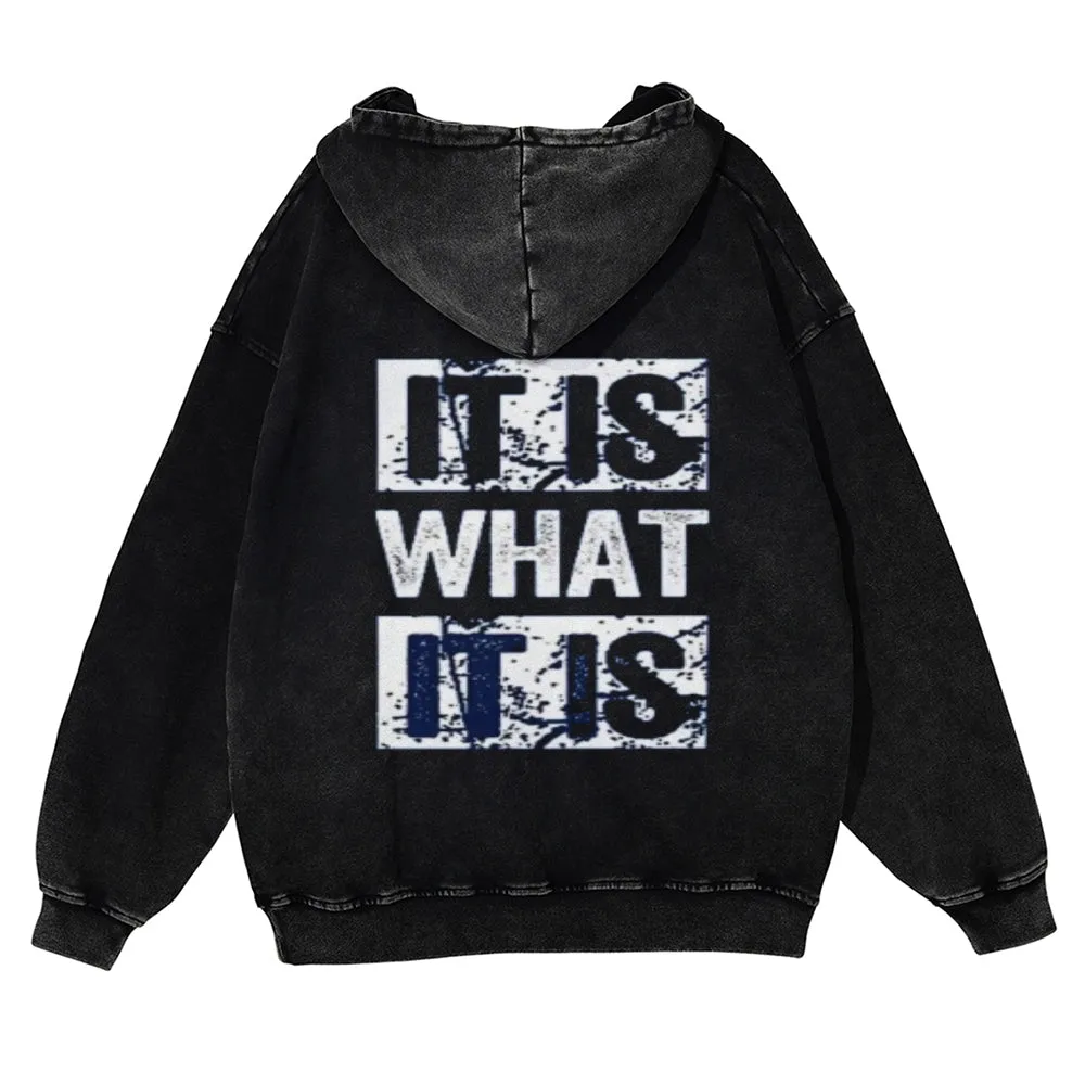 Mens Vintage It Is What It Is Hoodies