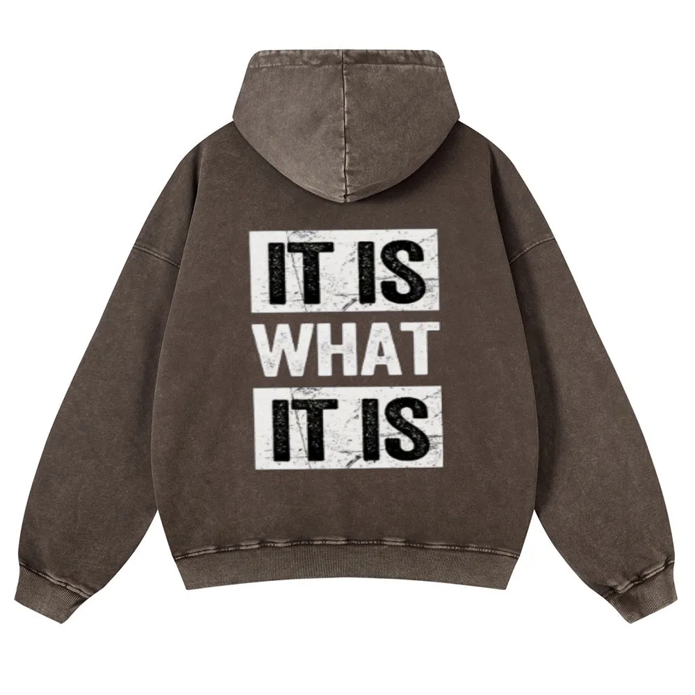 Mens Vintage It Is What It Is Hoodies