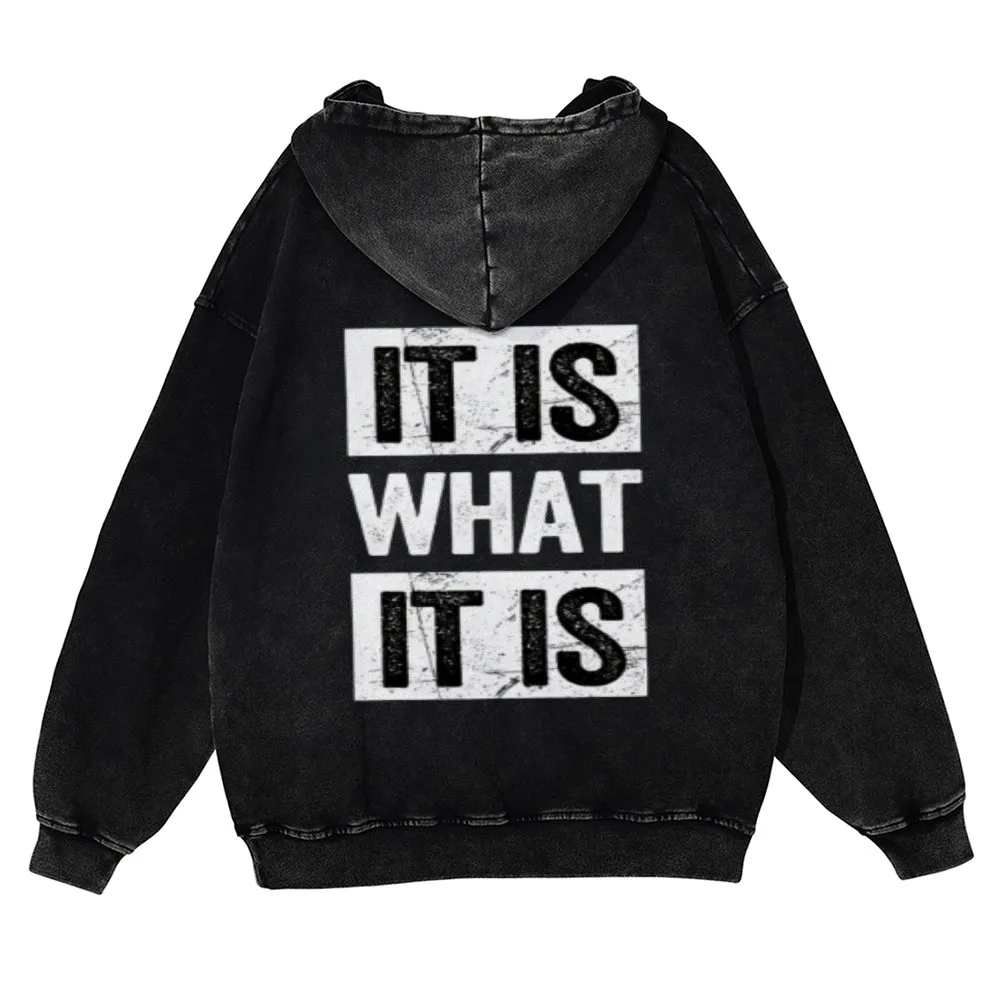 Mens Vintage It Is What It Is Hoodies