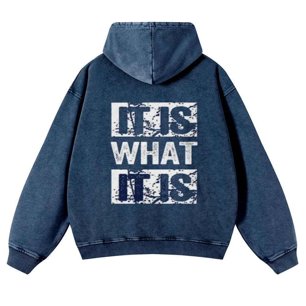 Mens Vintage It Is What It Is Hoodies