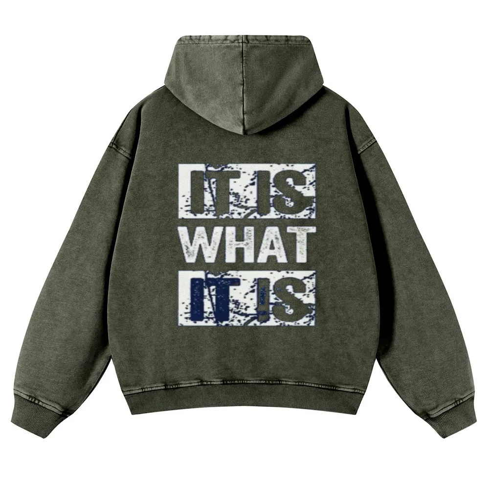 Mens Vintage It Is What It Is Hoodies