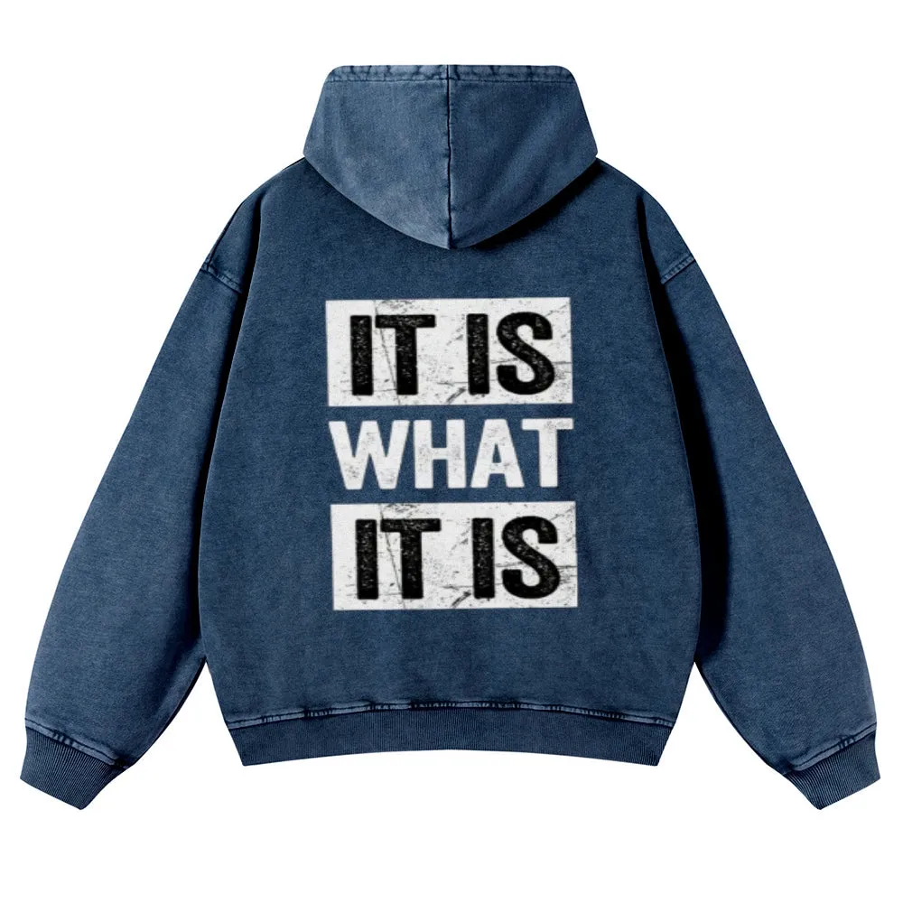 Mens Vintage It Is What It Is Hoodies