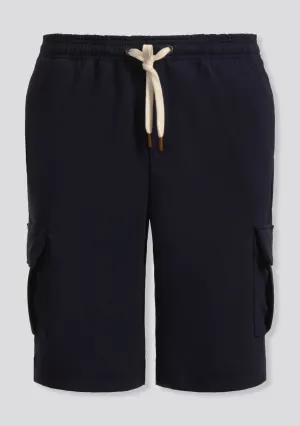 Midnight Blue Cargo Bermuda Shorts