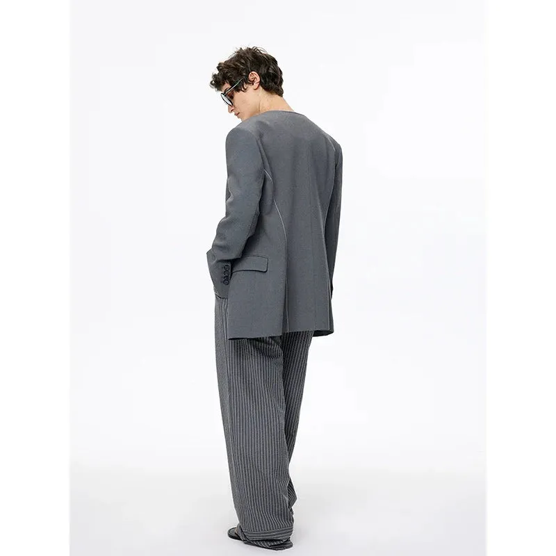 Minimalist Gray Blazer