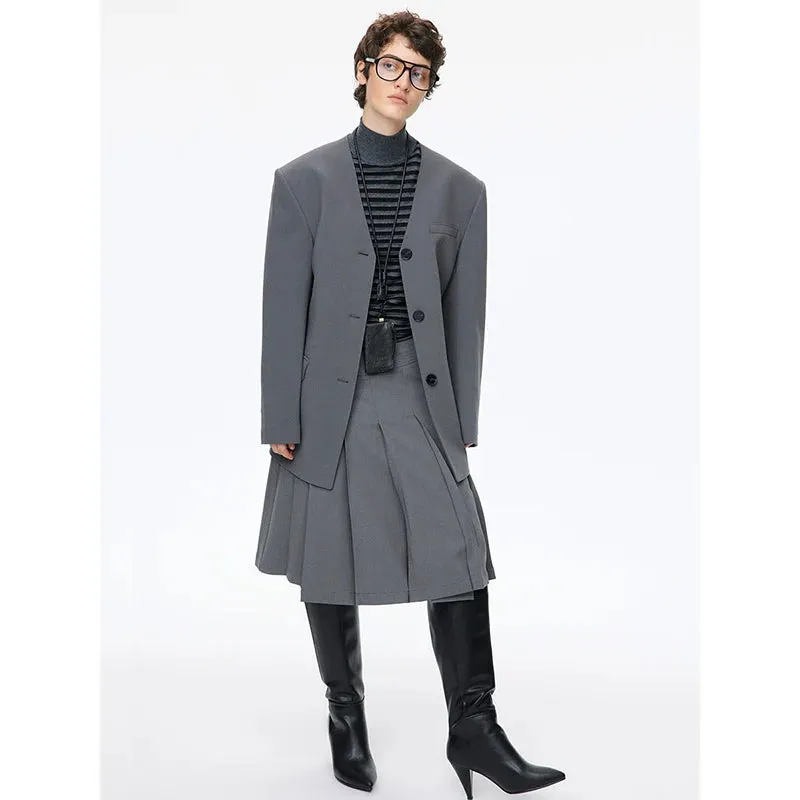 Minimalist Gray Blazer