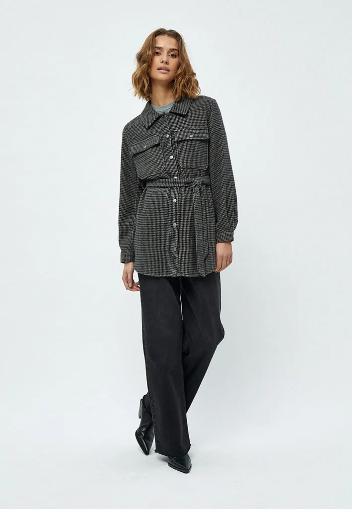 Minja Jakke - Slate Brown Checked
