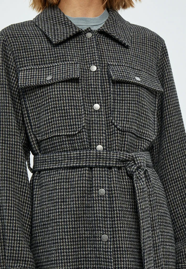 Minja Jakke - Slate Brown Checked