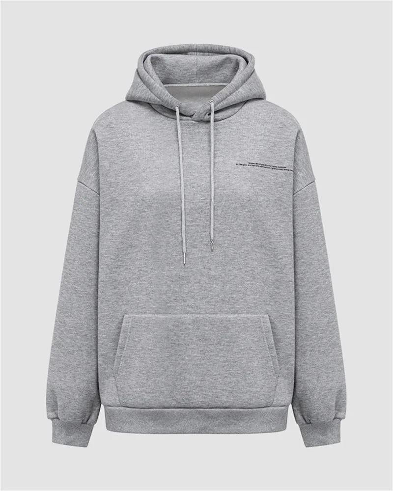 Moon Print Letter Oversize Sweatshirt