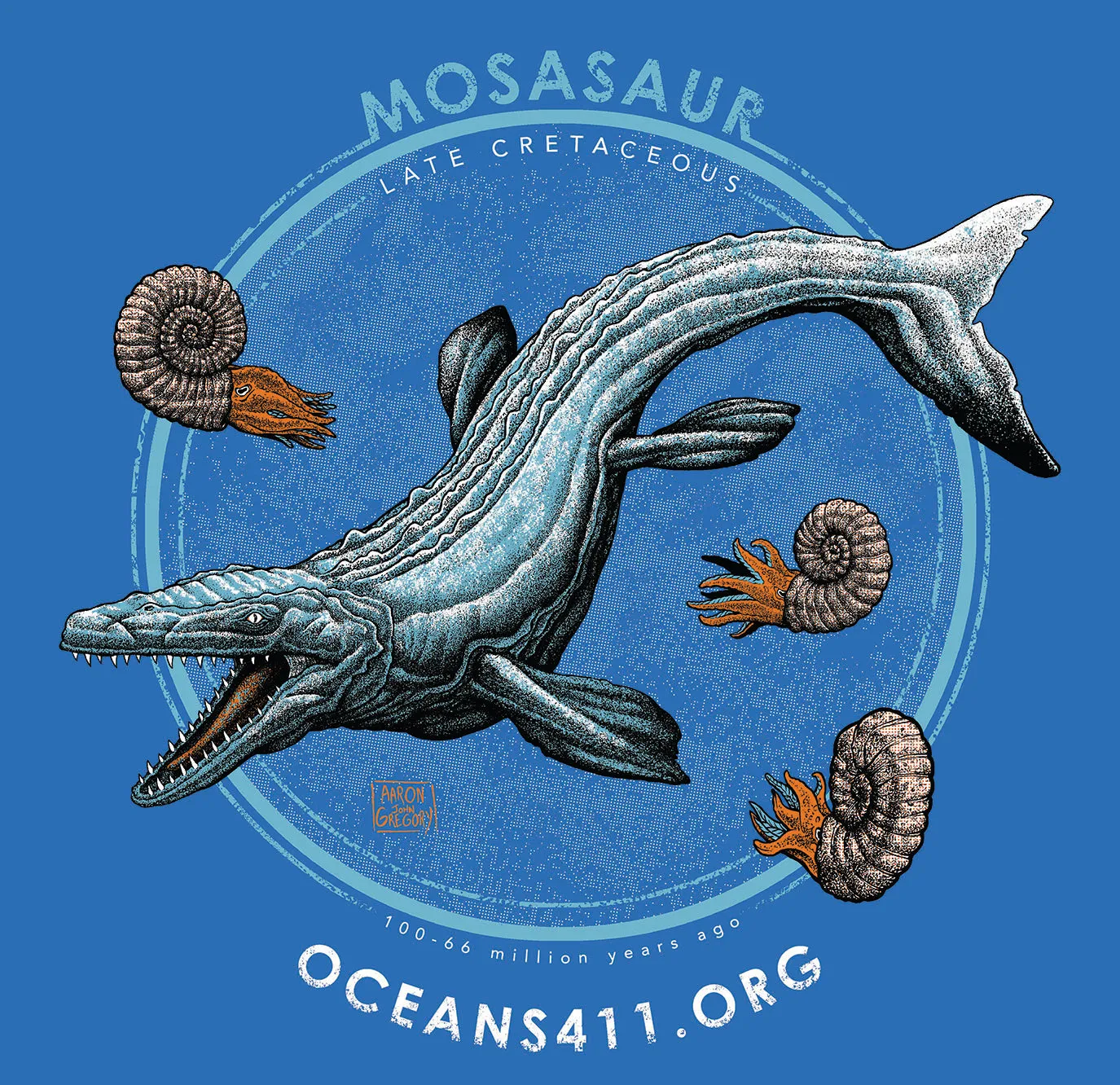Mosasaur "Oceans411" Youth Tee