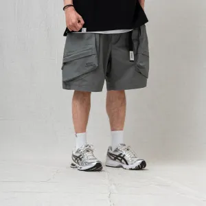 MULTI-POCKET WASHED CARGO SHORTS