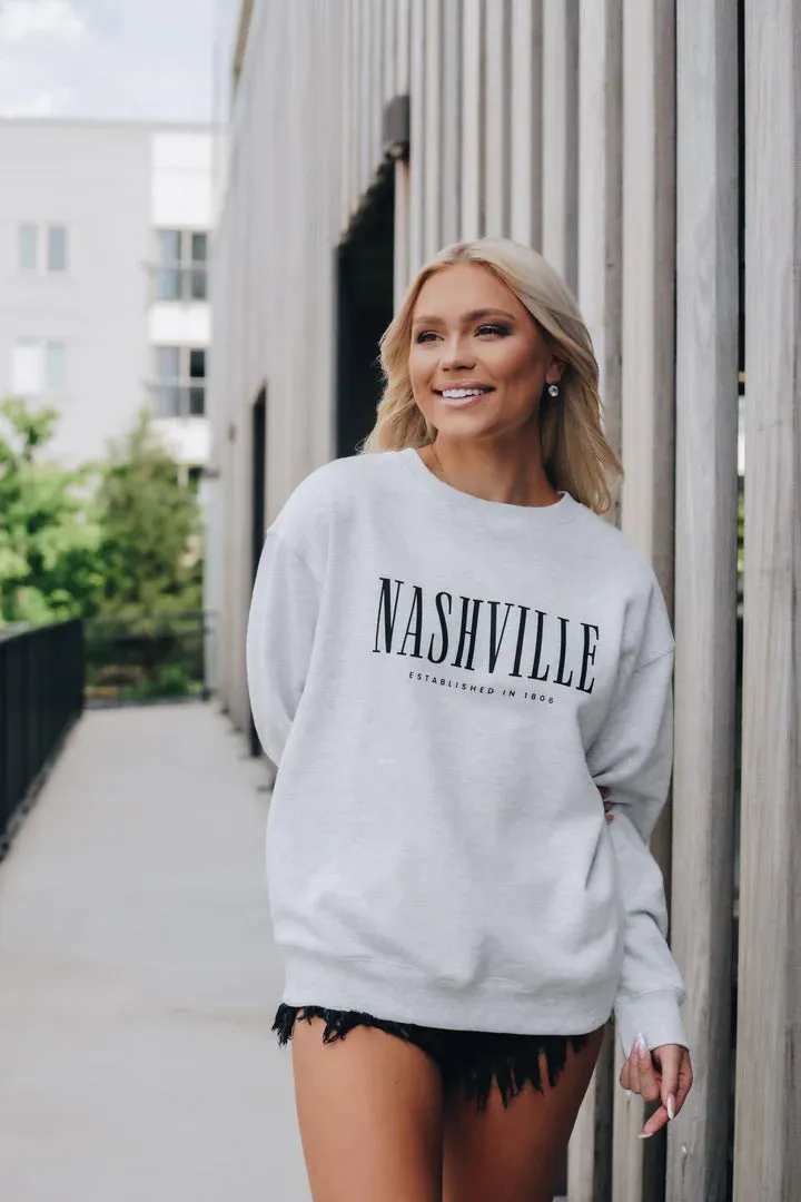Nashville EST. Crewneck - Assorted Colors
