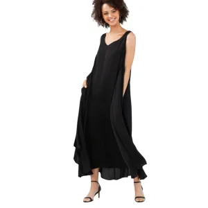 Navigation Dress - Black Silky