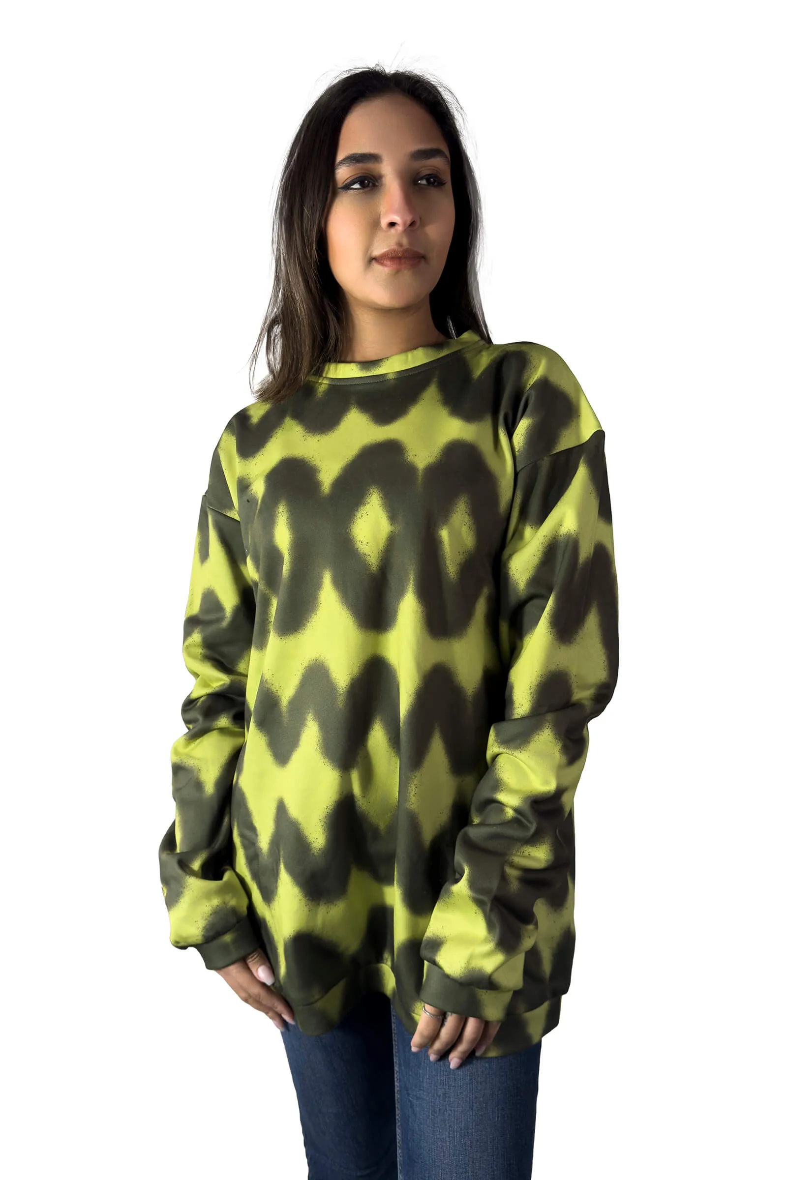 Neon Wave Oversized Sweatshirt