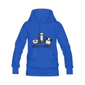 Never Forget Cassette, VHS, Floppy Disk Women's Classic Hoodies Multi-color
