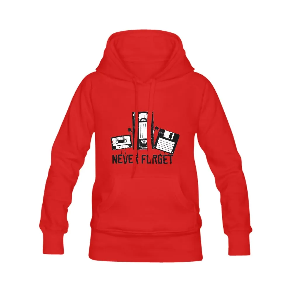 Never Forget Cassette, VHS, Floppy Disk Women's Classic Hoodies Multi-color
