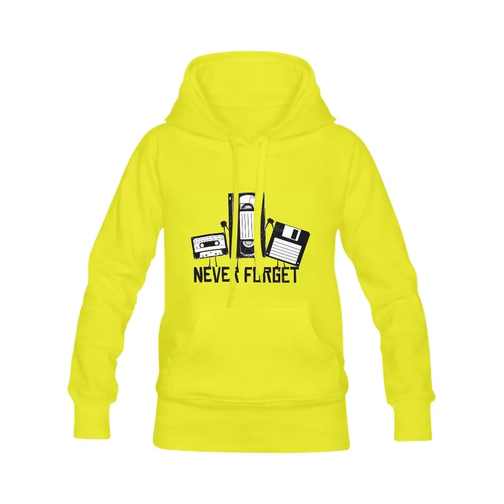 Never Forget Cassette, VHS, Floppy Disk Women's Classic Hoodies Multi-color