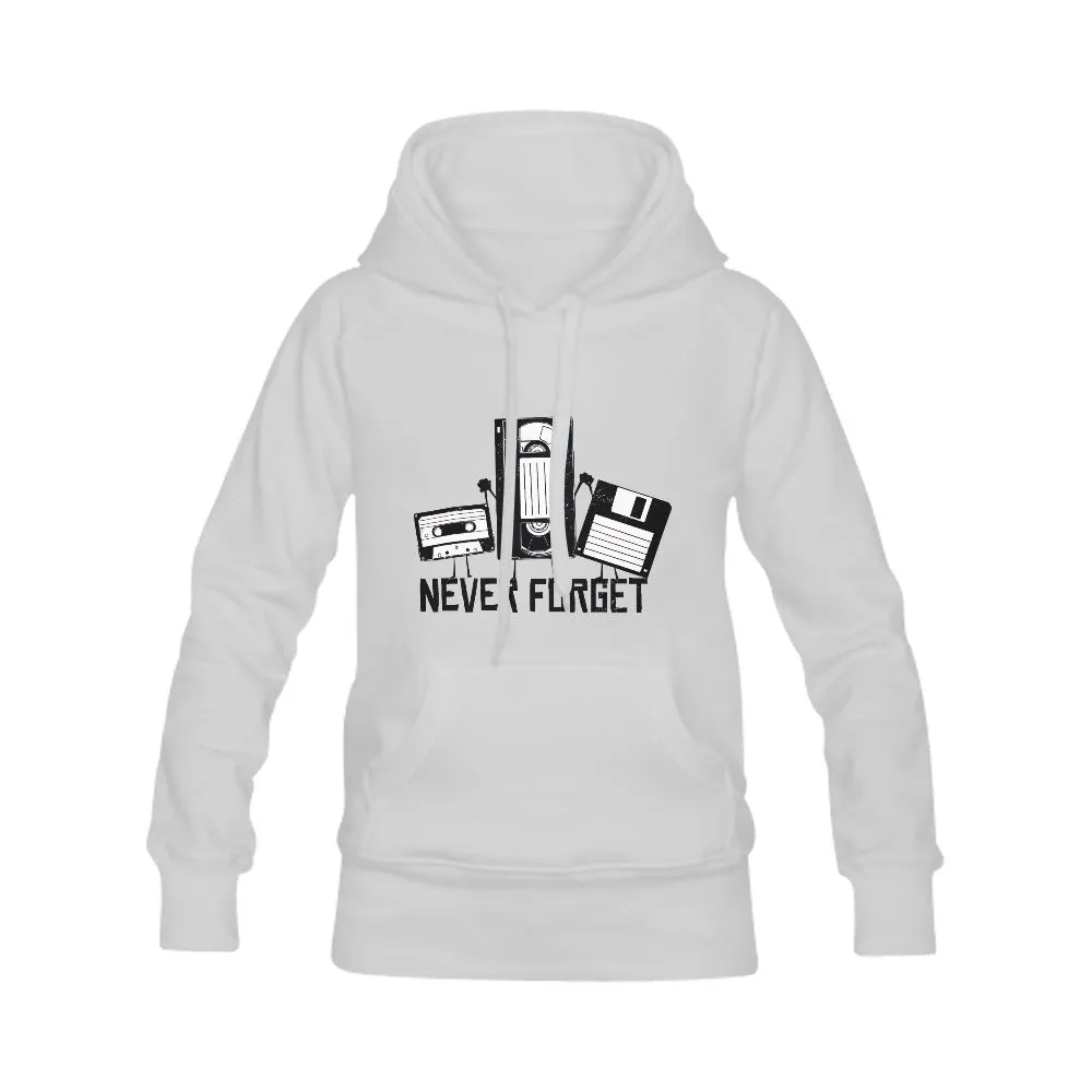 Never Forget Cassette, VHS, Floppy Disk Women's Classic Hoodies Multi-color