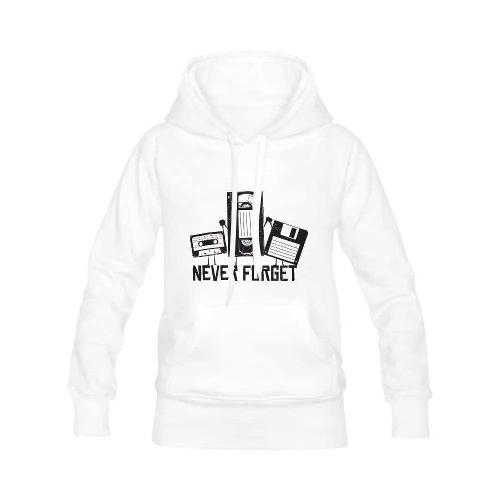Never Forget Cassette, VHS, Floppy Disk Women's Classic Hoodies Multi-color