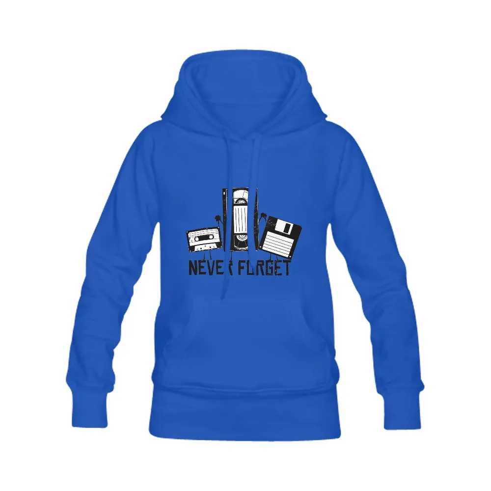 Never Forget Cassette, VHS, Floppy Disk Women's Classic Hoodies Multi-color