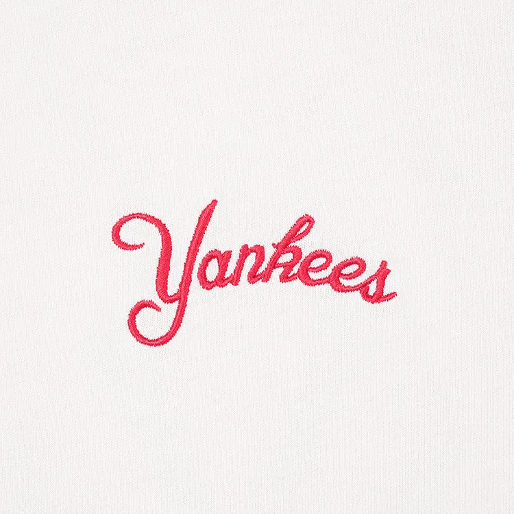 New York Yankees MLB League Mix Oversized Light Cream Short Sleeve T-Shirt