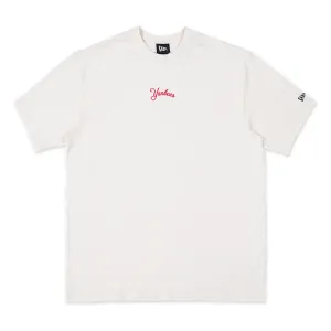 New York Yankees MLB League Mix Oversized Light Cream Short Sleeve T-Shirt