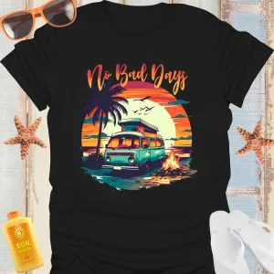 No Bad Days Beach Camper Van Adventure Tshirt Unisex