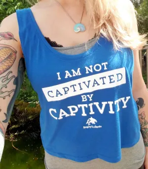 Not Captivated By Captivity Blue Crop Tank