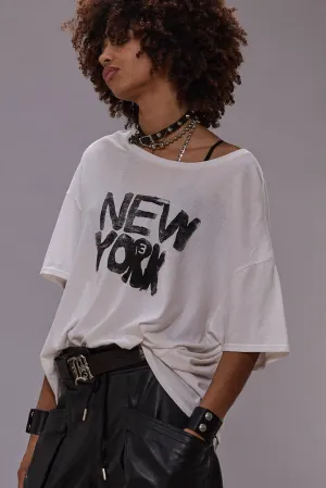 NY RELAXED T - ECRU