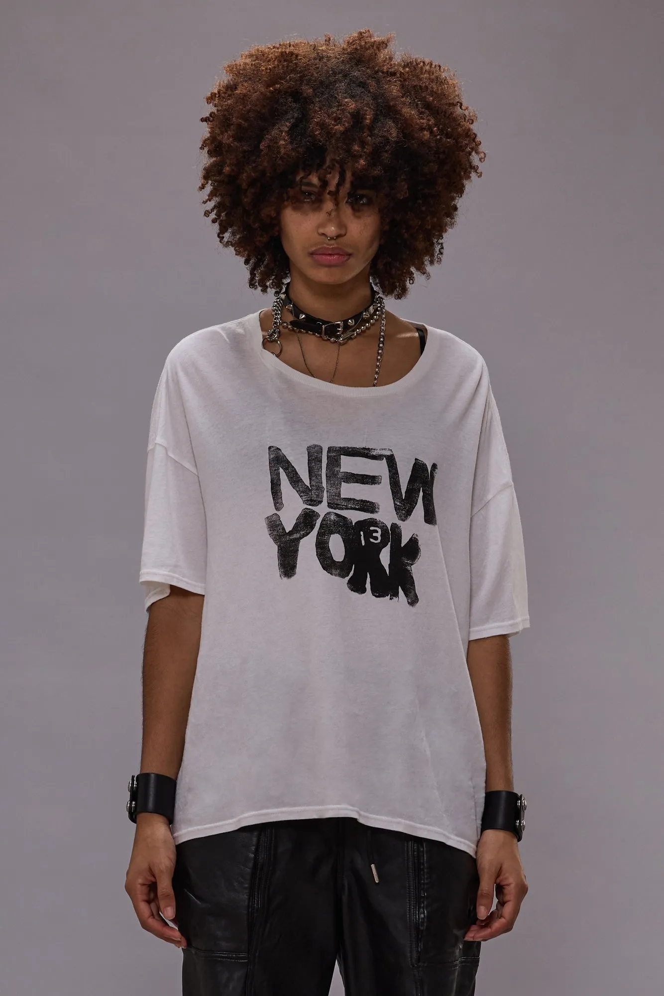 NY RELAXED T - ECRU