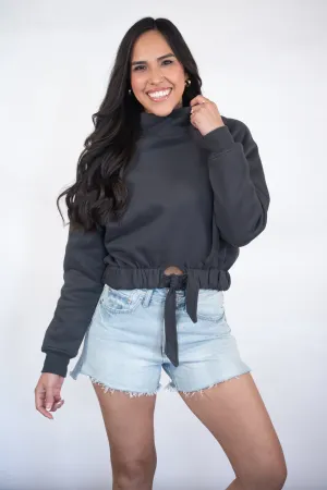 ON THE MOVE MOCK NECK SWEATSHIRT