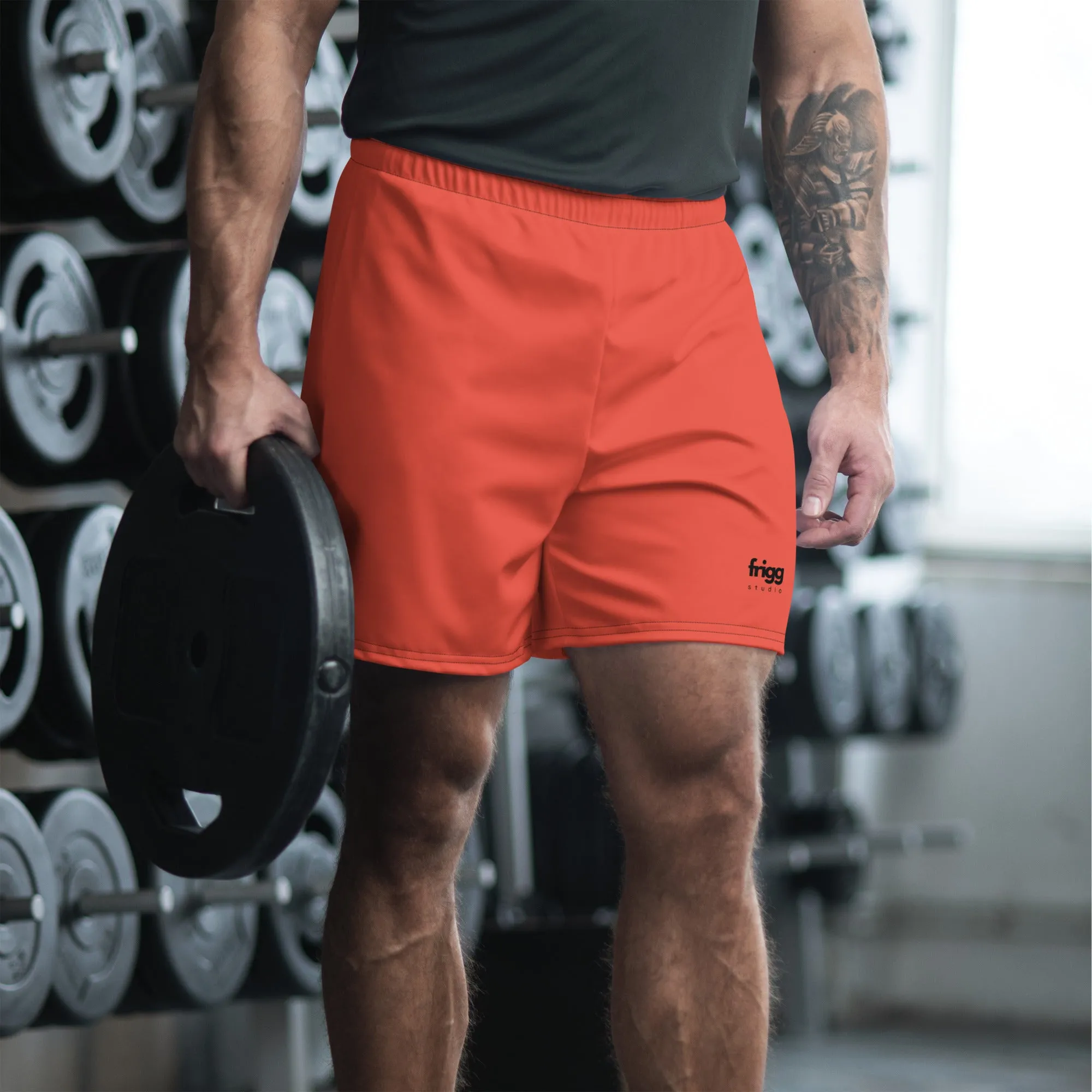 ORANGE RED - MEN'S ATHLETIC SHORTS