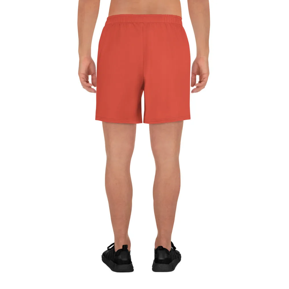 ORANGE RED - MEN'S ATHLETIC SHORTS