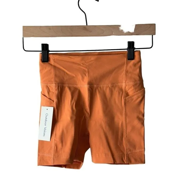 Outdoor Voices Size XXS Orange 3.5&quot; Zoom Athletic Shorts - New