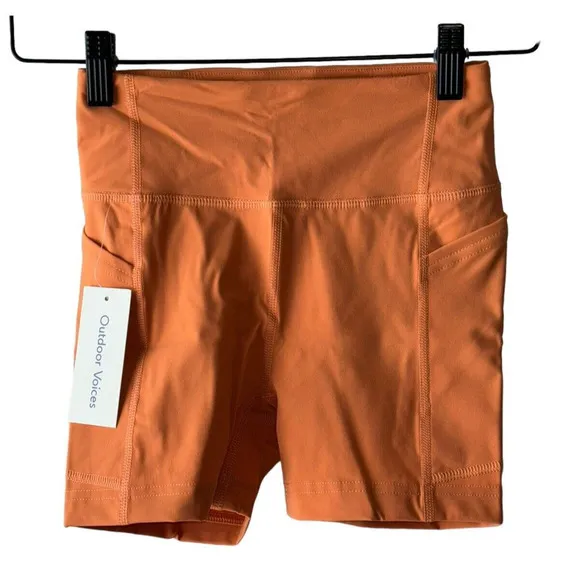 Outdoor Voices Size XXS Orange 3.5&quot; Zoom Athletic Shorts - New