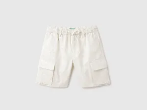 Outline Leaf Regular Fit Cargo Shorts