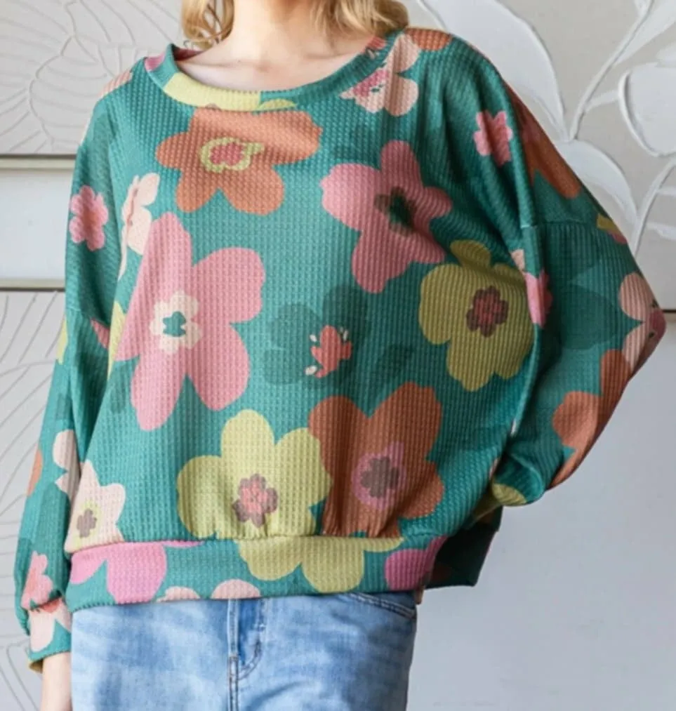 Oversized Floral Oversized Sweatshirt