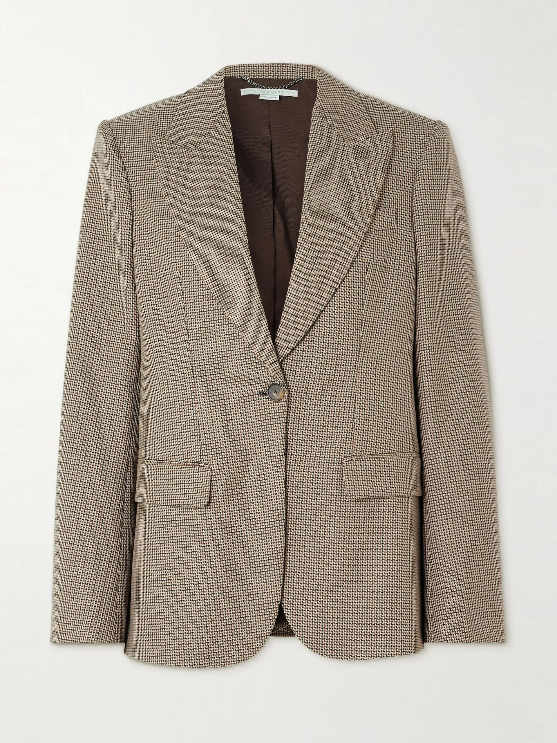 Oversized houndstooth wool blazer
