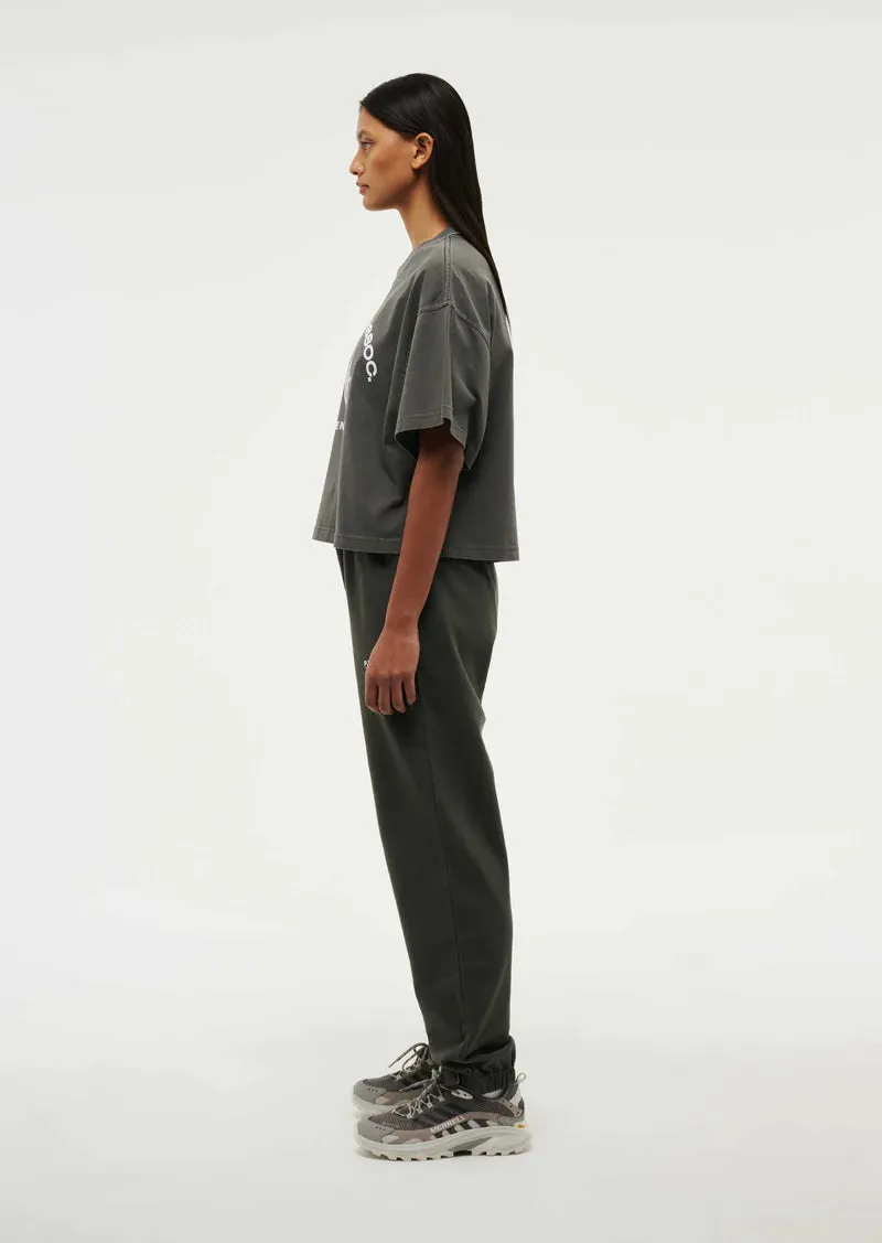 P.E NATION - Throwback Boxy SS Tee - Washed Gunmetal