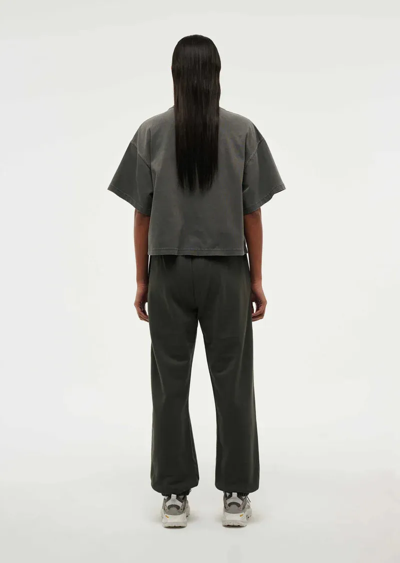 P.E NATION - Throwback Boxy SS Tee - Washed Gunmetal