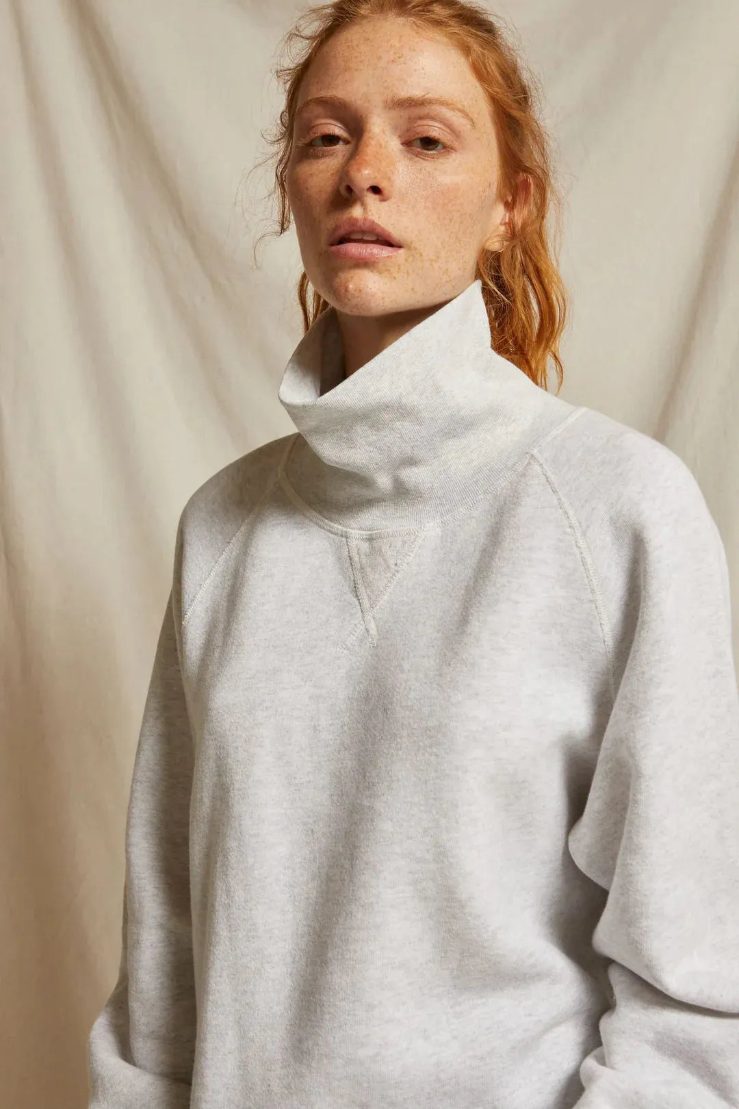 Perfect White Tee - Faris Oversized Turtleneck - Ash