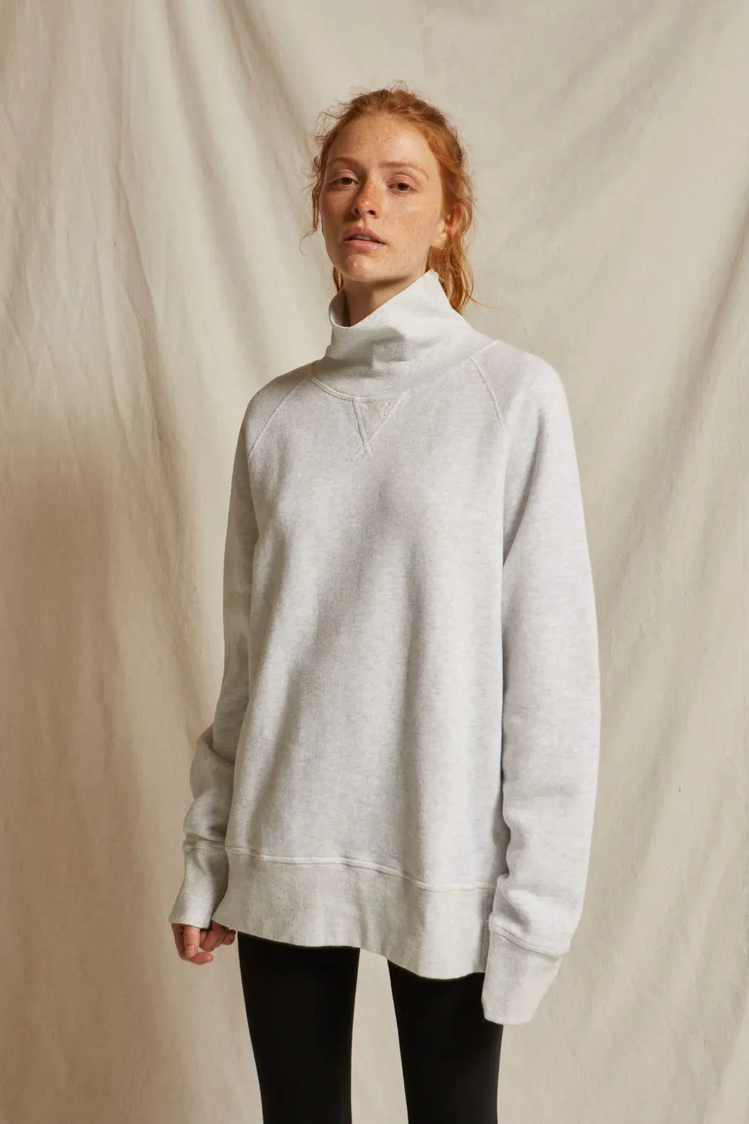 Perfect White Tee - Faris Oversized Turtleneck - Ash