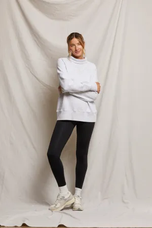 Perfect White Tee - Faris Oversized Turtleneck - Ash