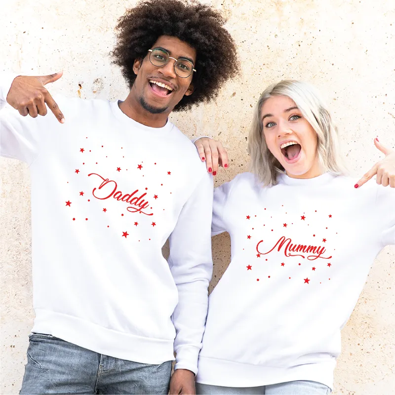 Personalised Family Christmas Star Jumpers
