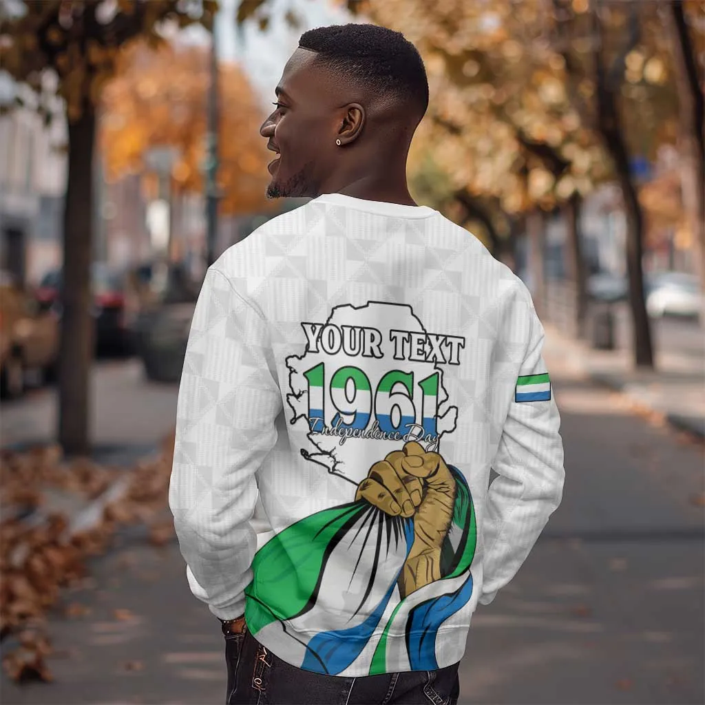 Personalised Happy Independence Sierra Leone Sweatshirt April 27th LT15